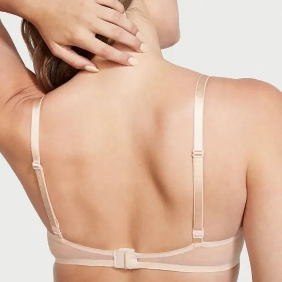 Victoria's Secret Sexy Tee Posey Lace Push Up Bra Nude 42D Padded Convertable