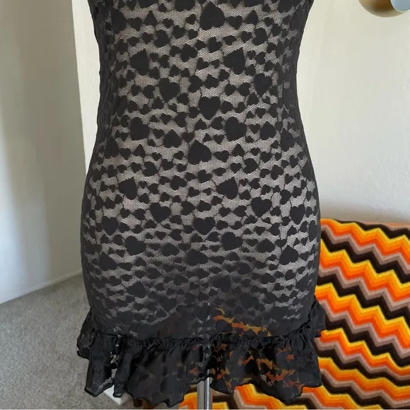 Victoria's Secret The Lacie Hearts Lace Coquette Baby Doll Slip Chemise