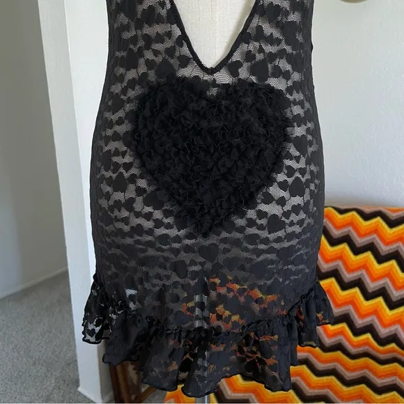 Victoria's Secret The Lacie Hearts Lace Coquette Baby Doll Slip Chemise