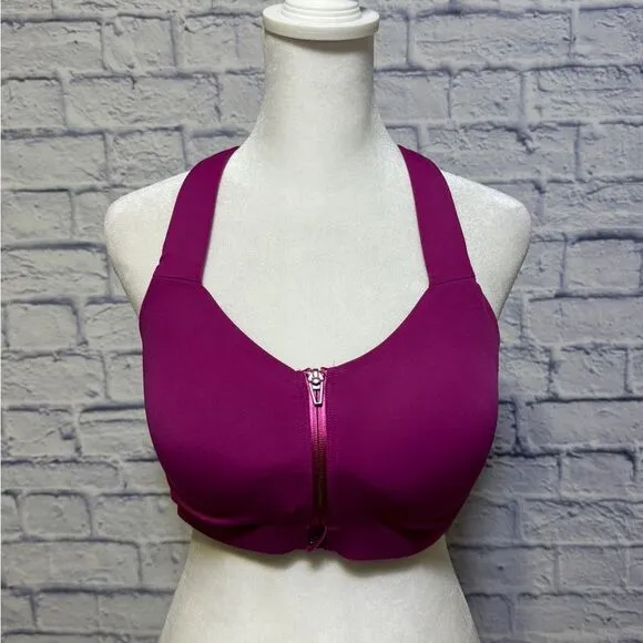 Victorias Secret KNOCKOUT Front Close Sports Bra Magenta Pink Max Support 34DD