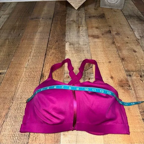Victorias Secret KNOCKOUT Front Close Sports Bra Magenta Pink Max Support 34DD