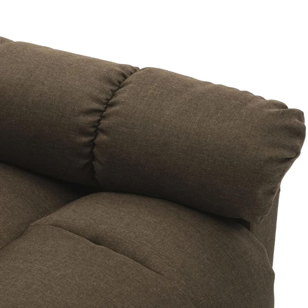 vidaXL Recliner Brown Fabric