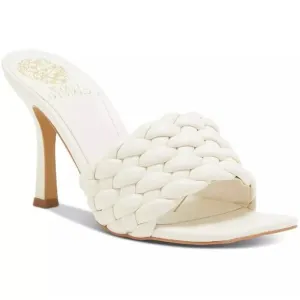 Vince Camuto Creamy White Leather Brinela Braided Mule, NEW, Size 5.5, MSRP $89