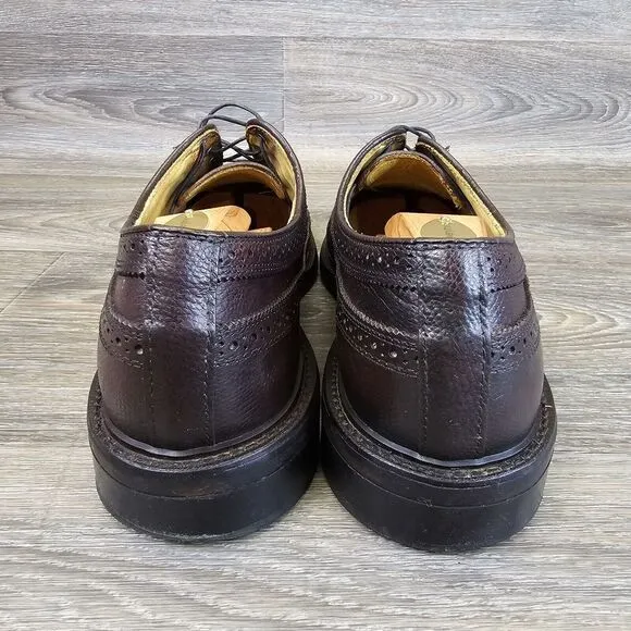 Vintage Dexter Oxford Dress Shoes Men's 12 A Burgundy Leather Wingtip USA Narrow