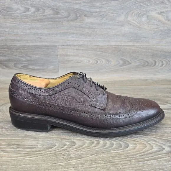 Vintage Dexter Oxford Dress Shoes Men's 12 A Burgundy Leather Wingtip USA Narrow