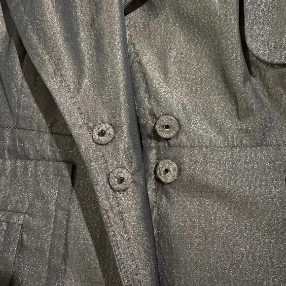 Vintage Per Se by Carlisle blue metallic blazer 3/4 sleeve women’s 8 y2k glam