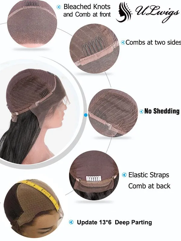 Virgin Hair Mix Color Body Wave Thick Lace Front Wigs ULWIGS109