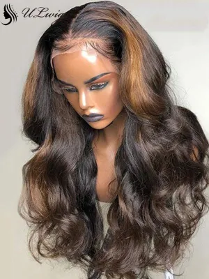 Virgin Hair Mix Color Body Wave Thick Lace Front Wigs ULWIGS109