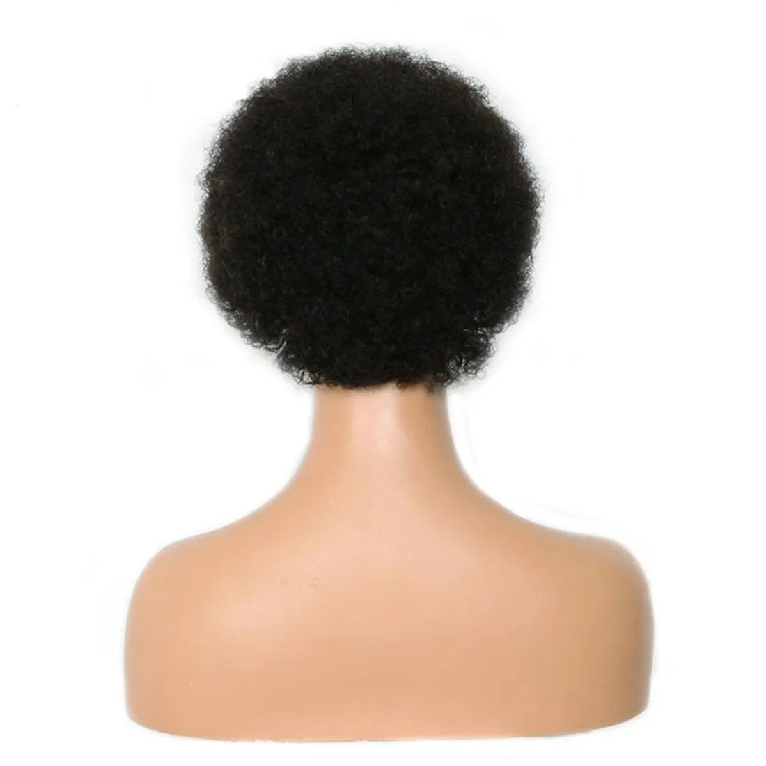 Viviabella Curly Fluffy Explosion Short Human Hair Wig Natural Black Afro kinky Curly Human Hair Wigs for Black Women