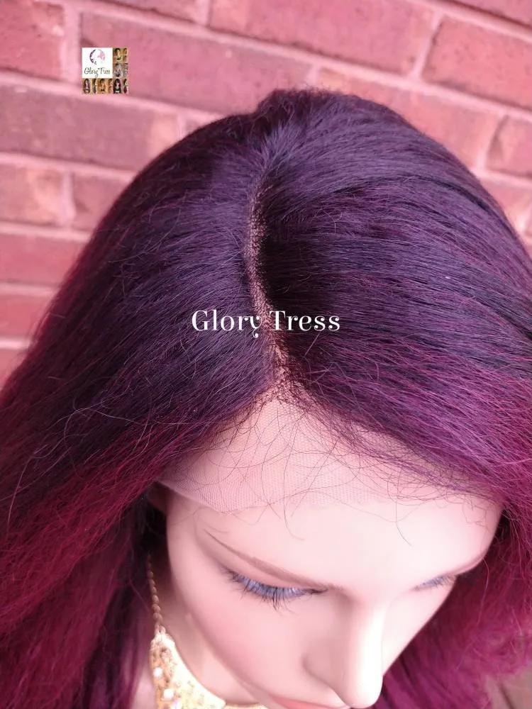 Voluminous Kinky Curly Lace Front Wig, Natural Yaki Wig, Blown Out Hairstyle, African American Wig // ADMIRE