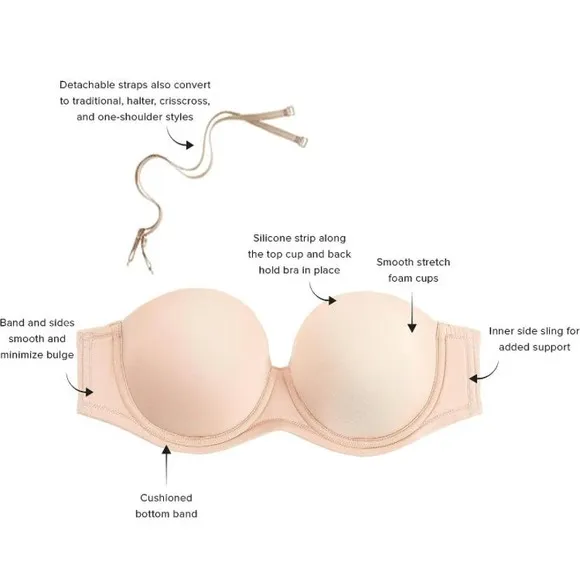 Wacoal Women's Red Carpet Strapless Bra 32DDD