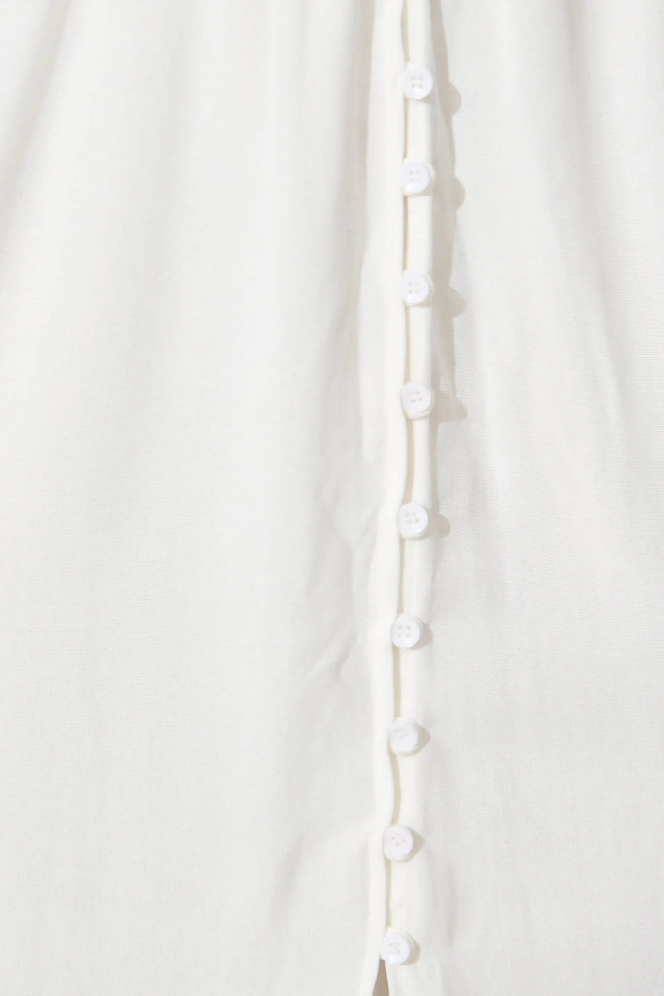 White Linen Cotton Midi Dress by Ryland