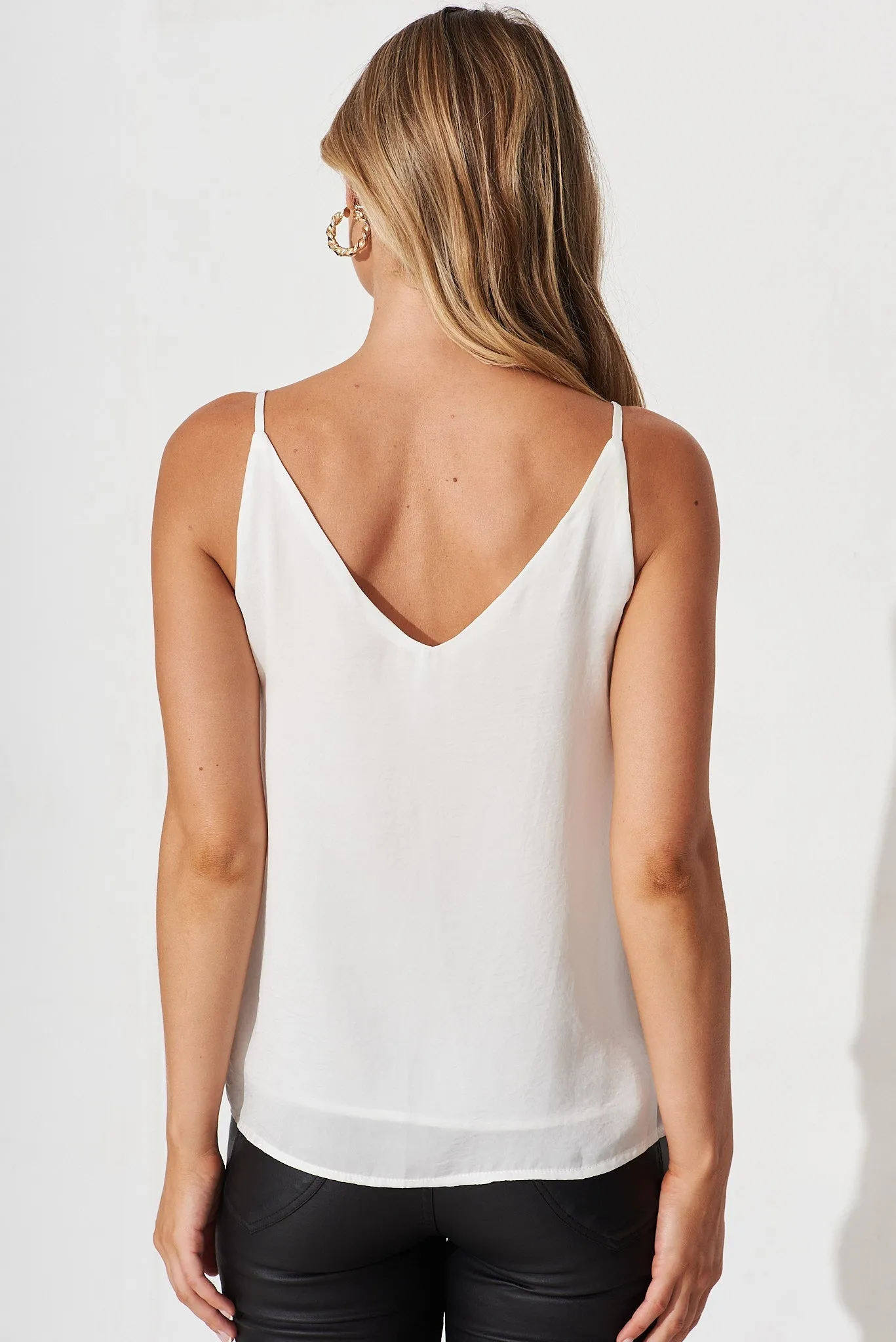 White Satin Cami Blouse