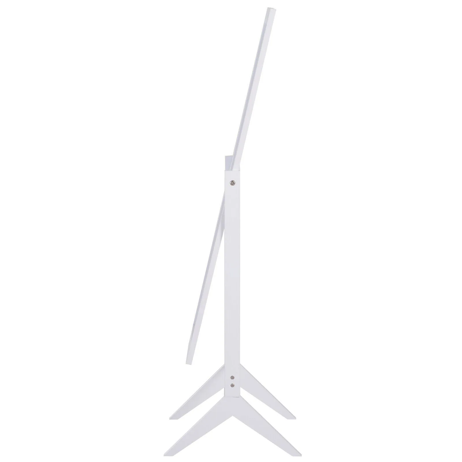 White Wooden Adjustable Full Length Free Standing Dressing Mirror | 1.48m High