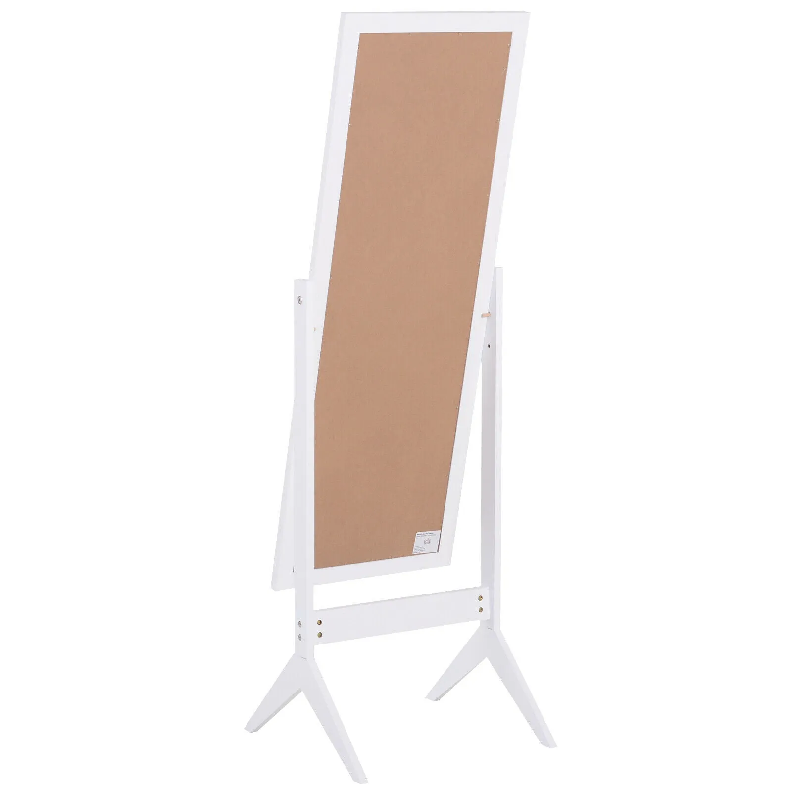 White Wooden Adjustable Full Length Free Standing Dressing Mirror | 1.48m High