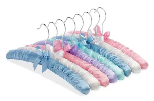Whitmor Anti-Slip Satin Padded Metal and Fabric Clothing Hangers, (8 Pack)
