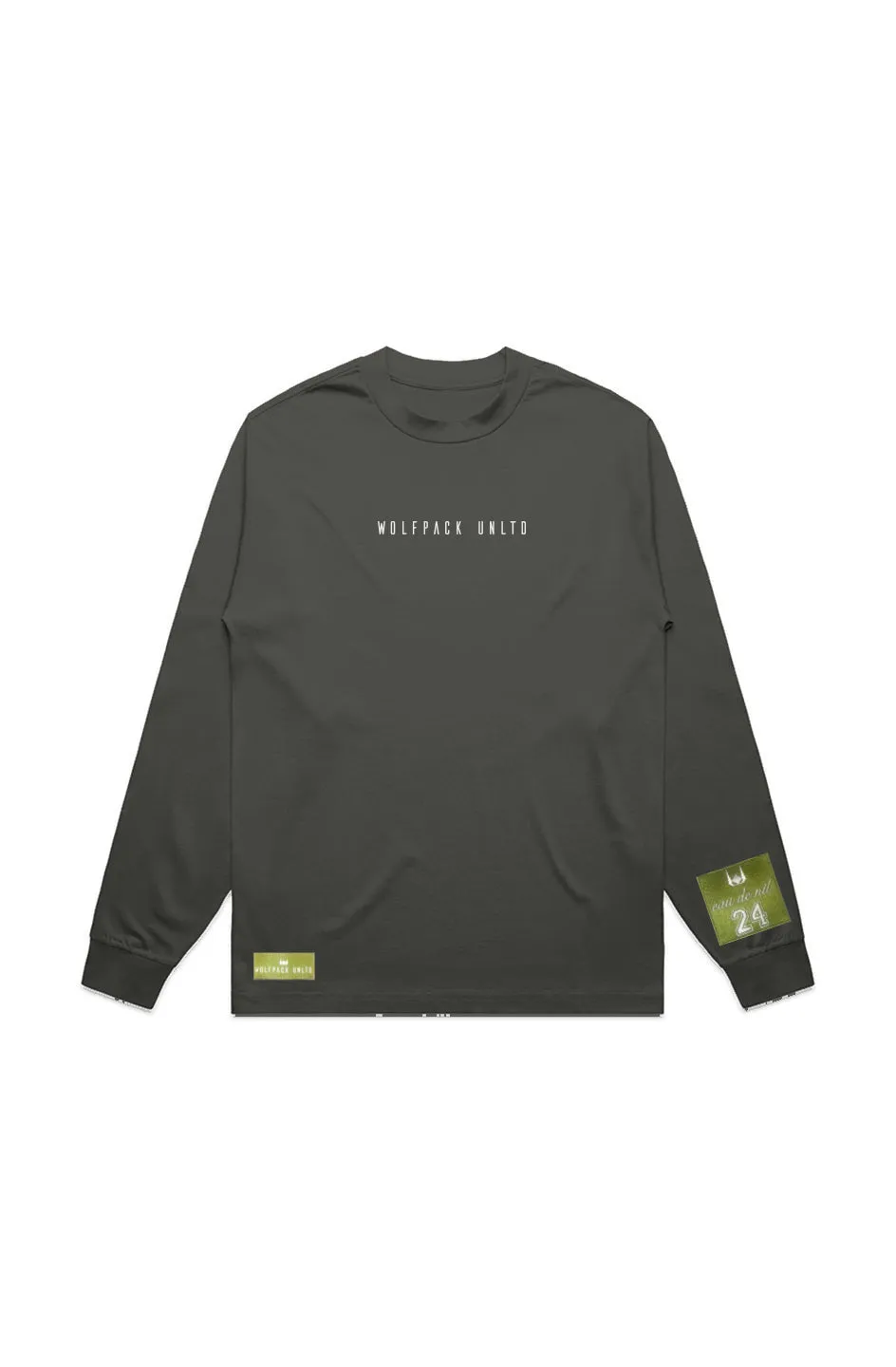 WOLFPACK UNLTD "BOLD STATEMENT" HEAVYWEIGHT OVERSIZED L/S TEXT LOGO | CYPRESS