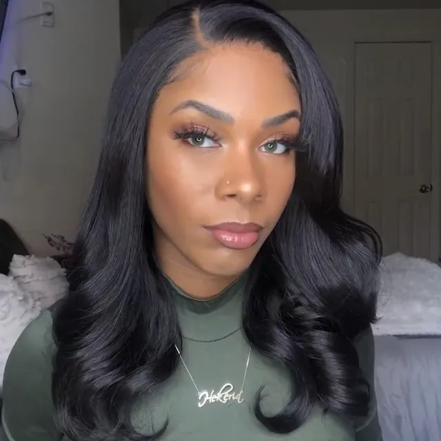 Women Wave Hair Brazilian Long Black Wigs
