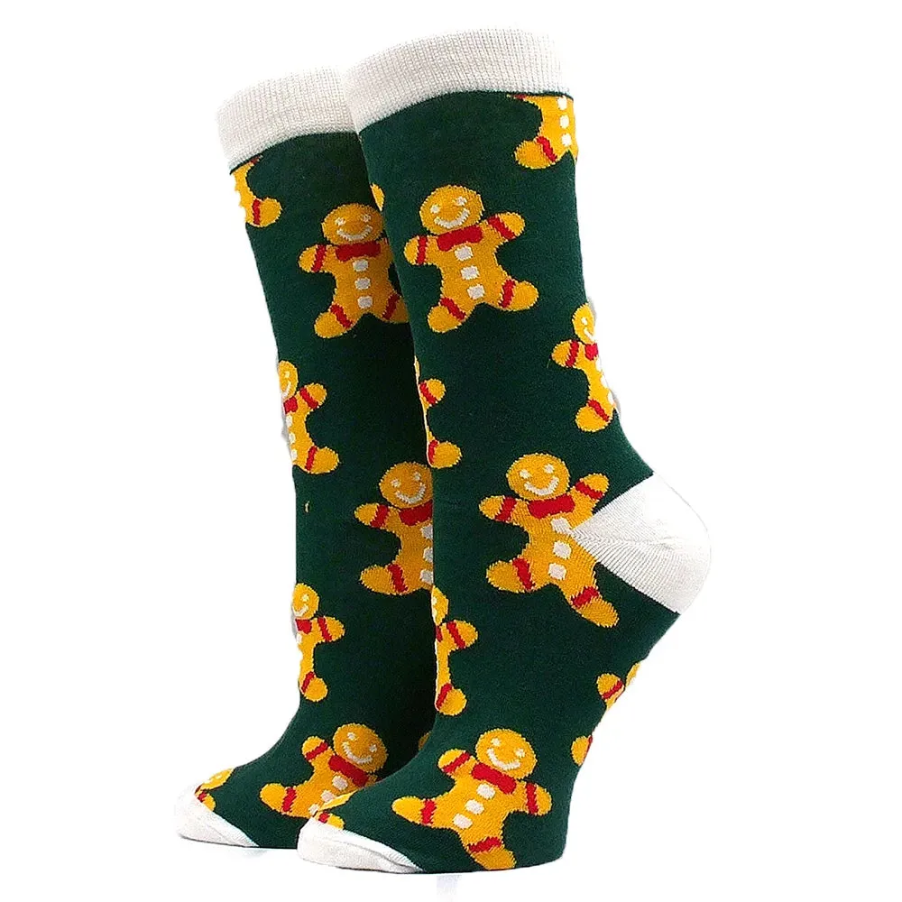 Women's and Men Christmas Socks Fun Christmas Santa Claus Tree Snowflake Festive Crew Socks