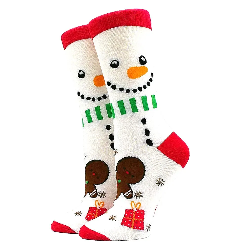 Women's and Men Christmas Socks Fun Christmas Santa Claus Tree Snowflake Festive Crew Socks