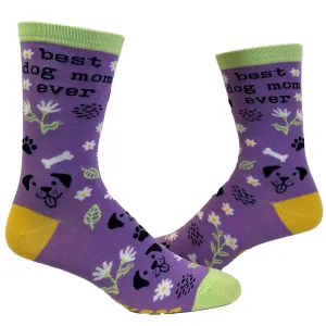 Womens Best Dog Mom Ever Socks Cute Gift for Pet Lover