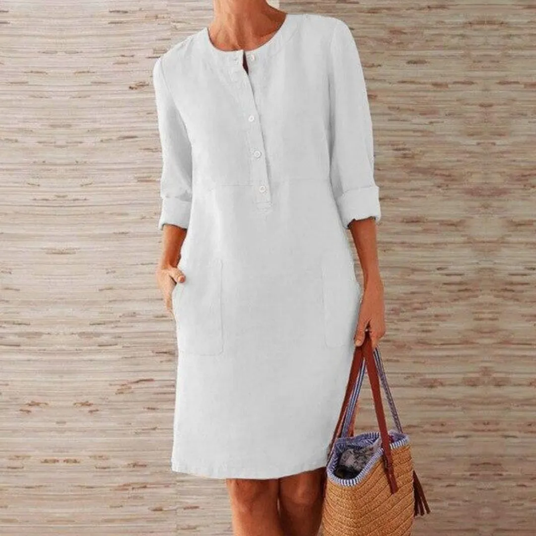 Women's Casual Long Sleeve Summer Dress | Midi