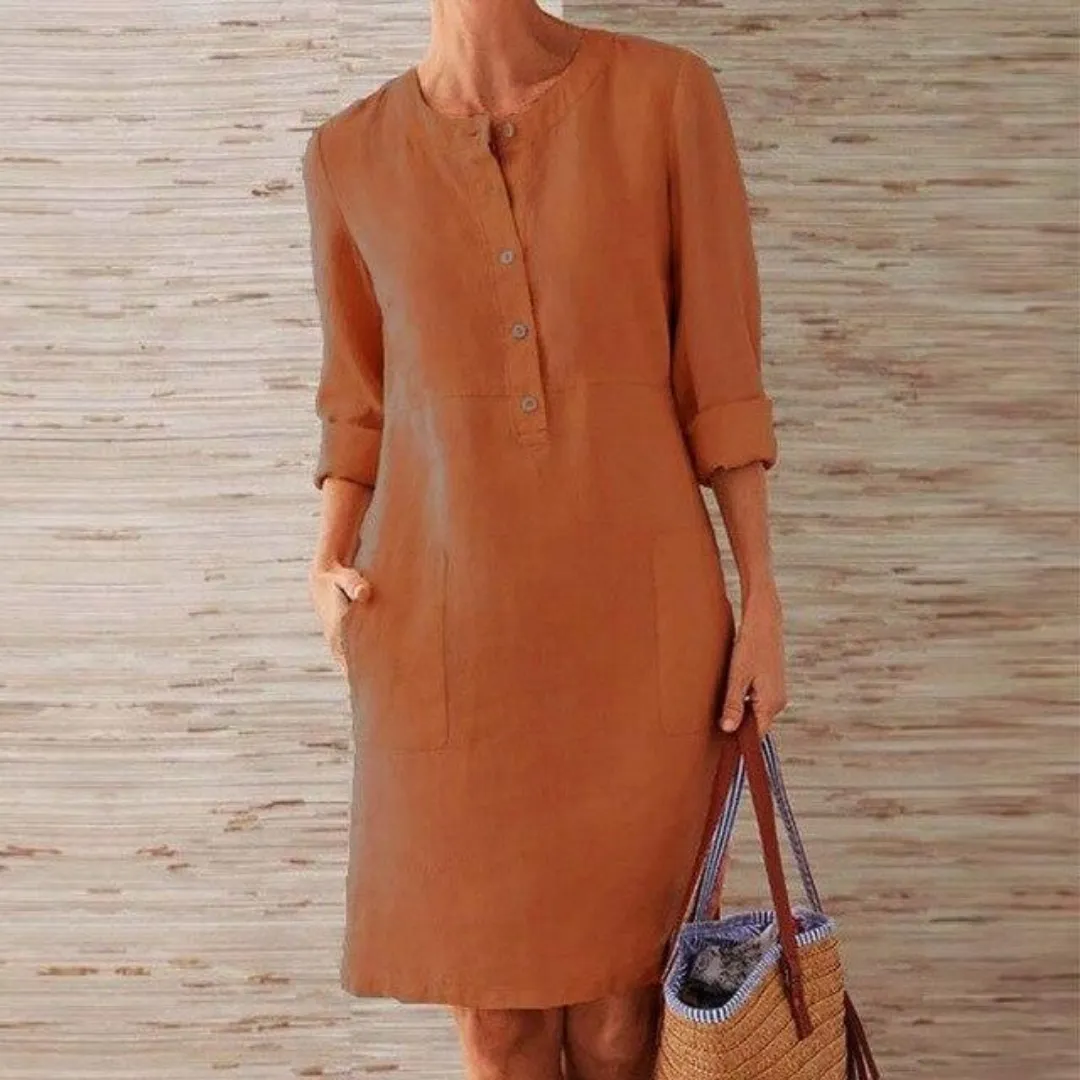 Women's Casual Long Sleeve Summer Dress | Midi