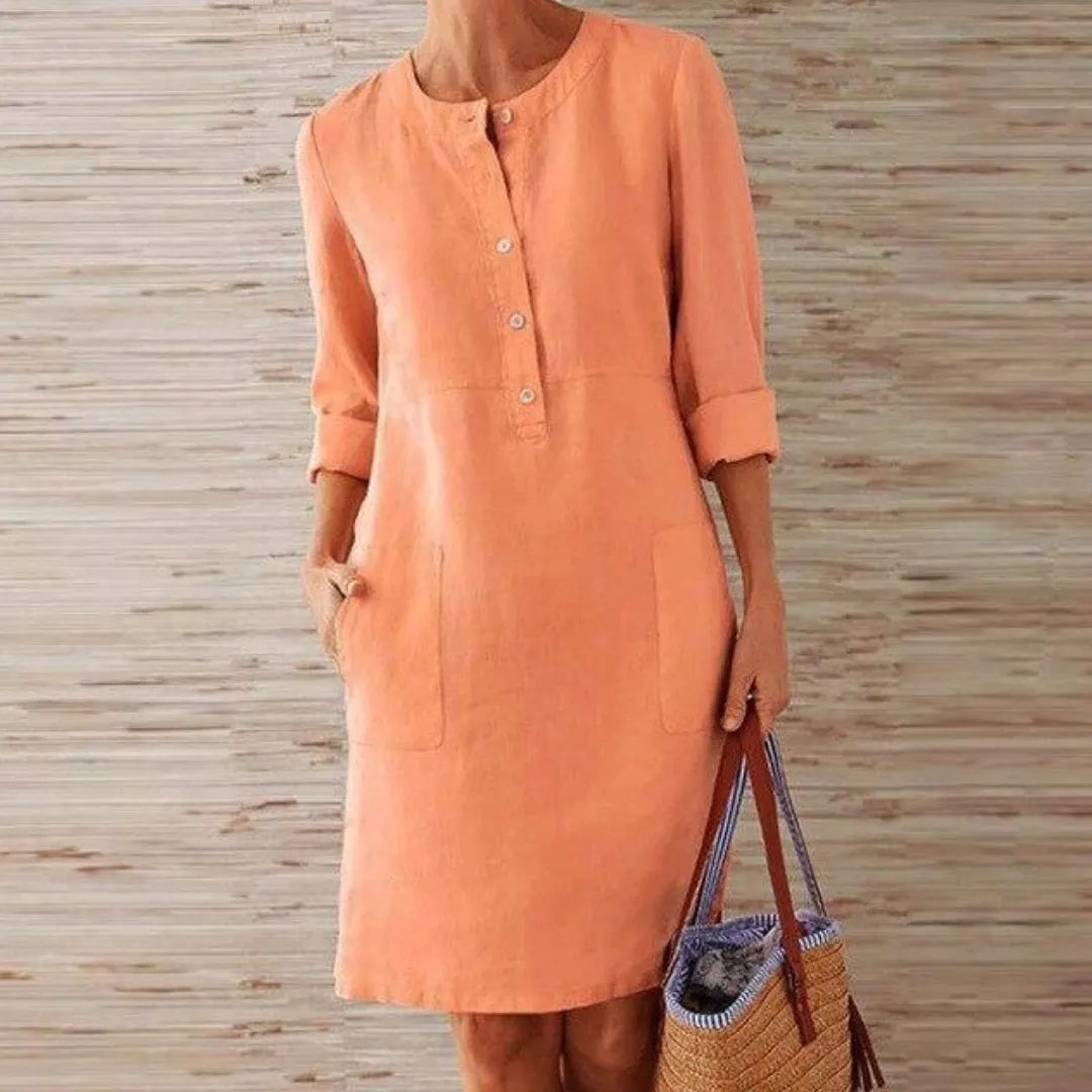 Women's Casual Long Sleeve Summer Dress | Midi
