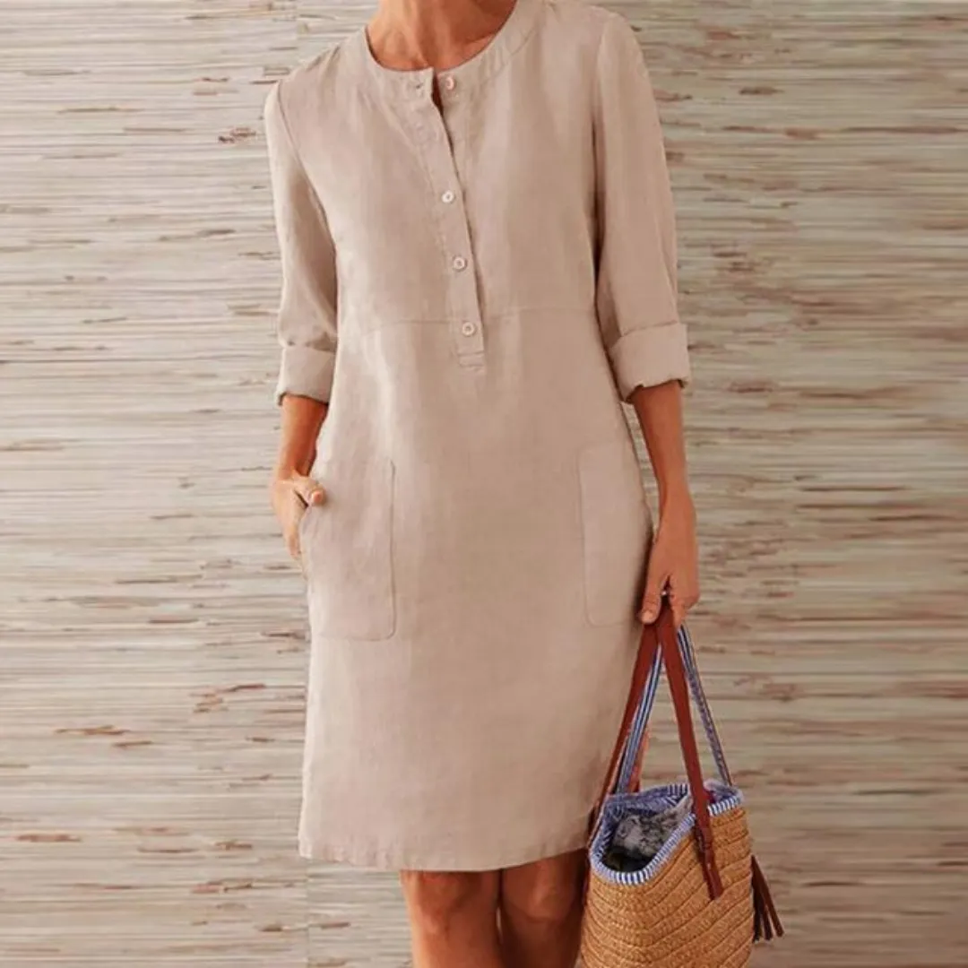 Women's Casual Long Sleeve Summer Dress | Midi