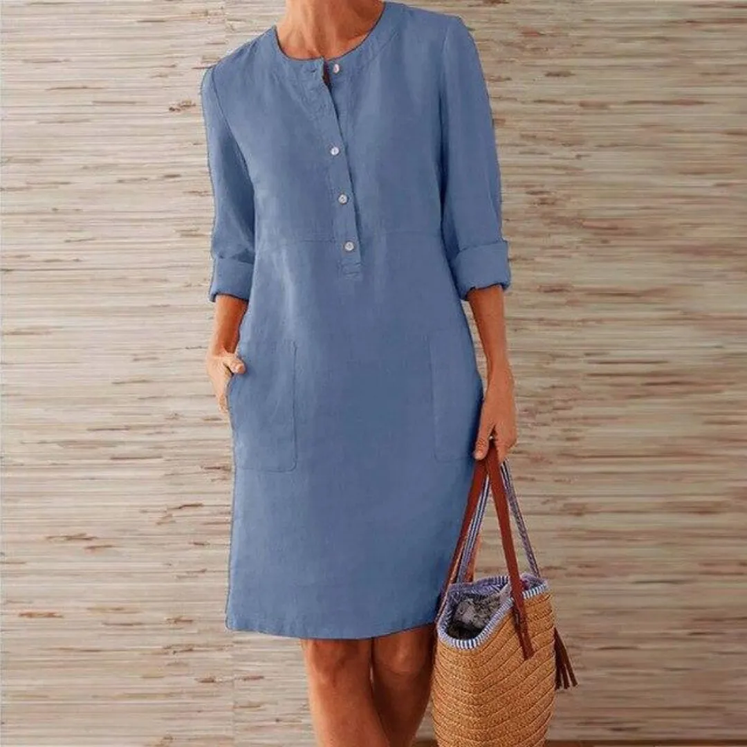 Women's Casual Long Sleeve Summer Dress | Midi