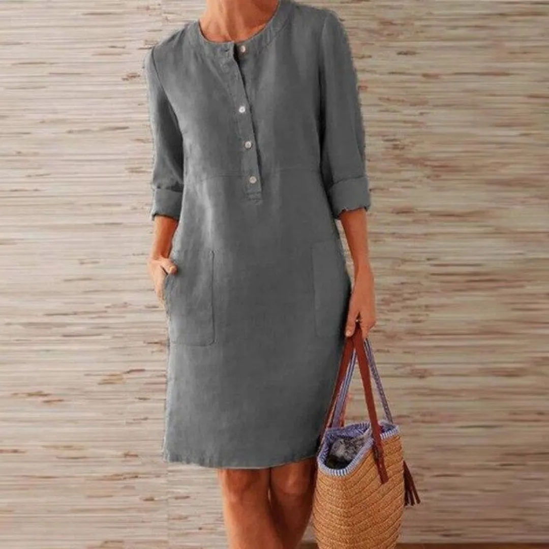 Women's Casual Long Sleeve Summer Dress | Midi