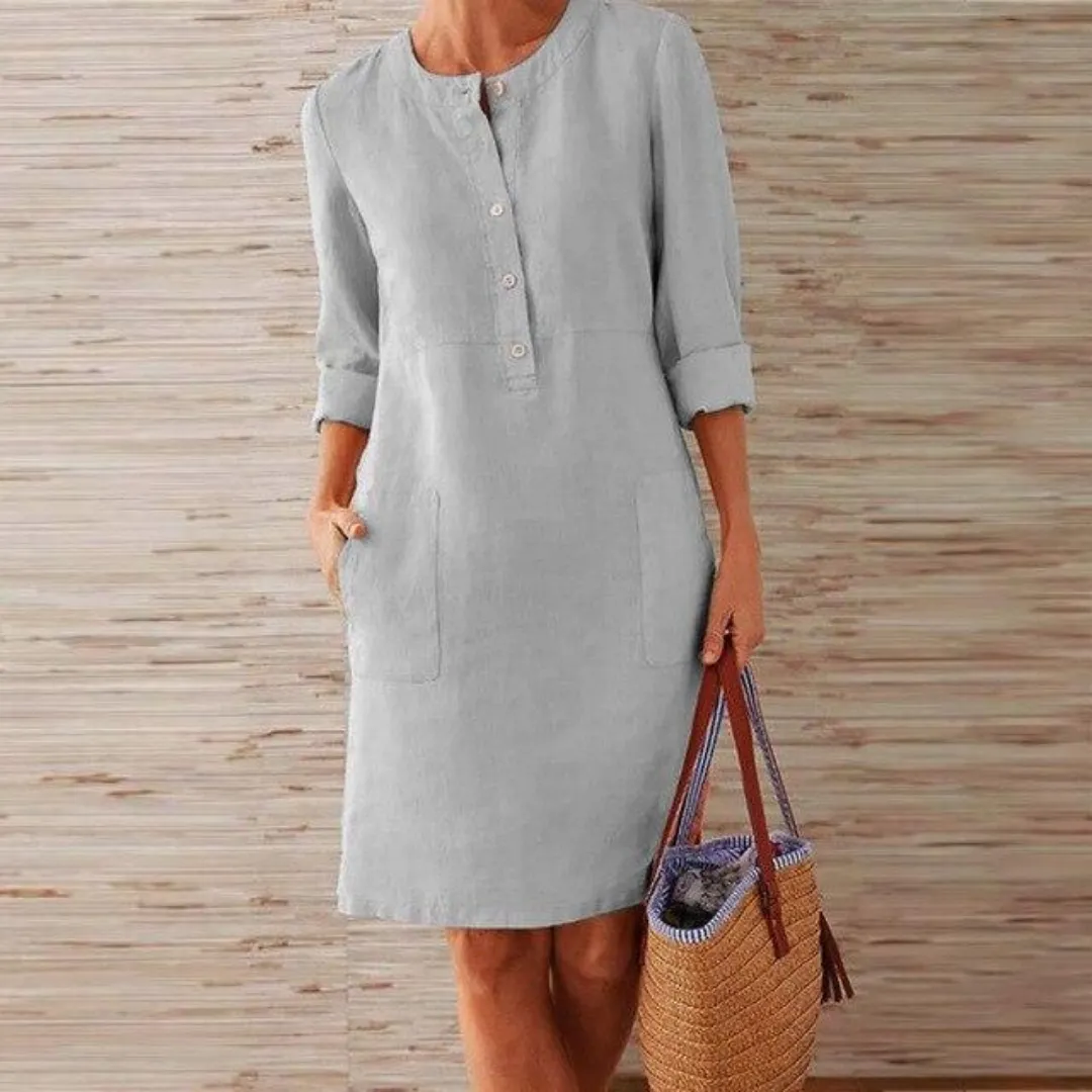 Women's Casual Long Sleeve Summer Dress | Midi