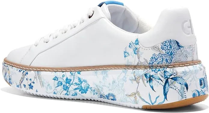 WOMEN'S COLE HAAN GRANDPRØ TOPSPIN SNEAKER | OPTIC WHITE / BLUE TOILE