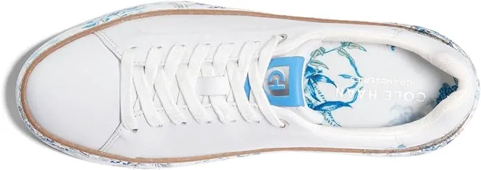 WOMEN'S COLE HAAN GRANDPRØ TOPSPIN SNEAKER | OPTIC WHITE / BLUE TOILE