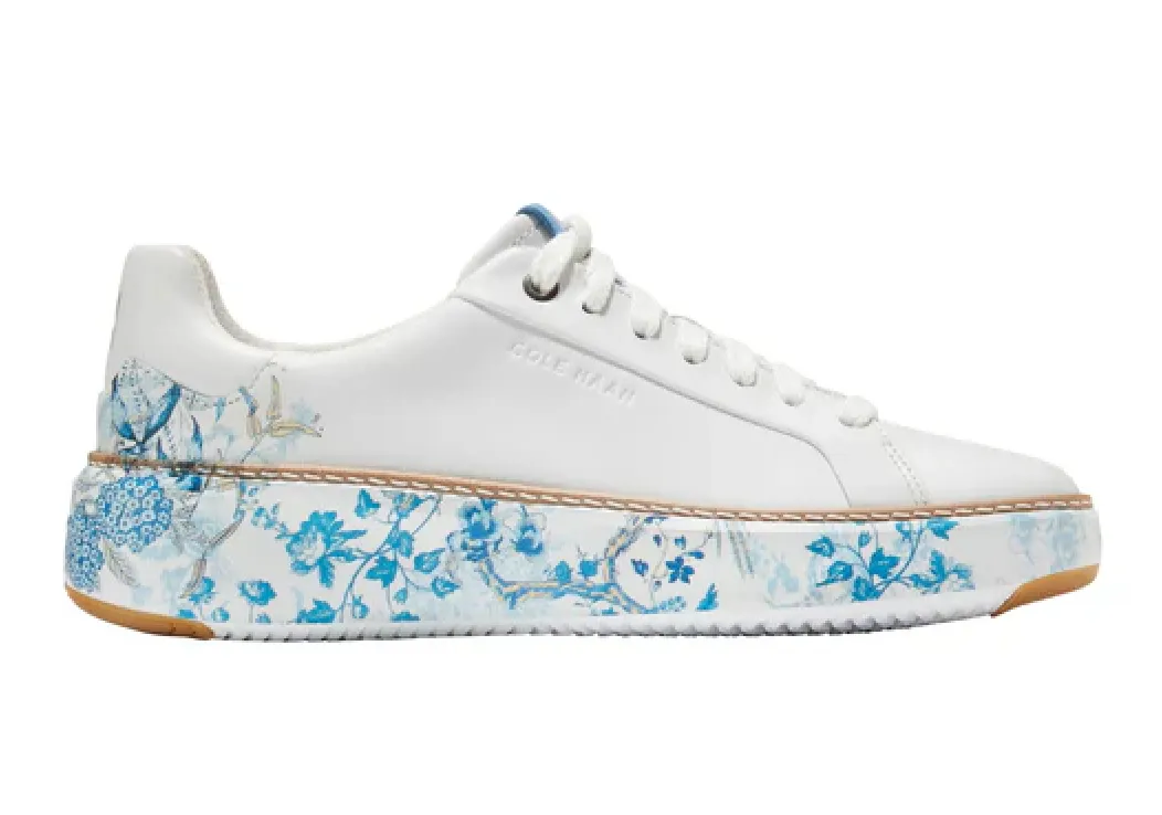 WOMEN'S COLE HAAN GRANDPRØ TOPSPIN SNEAKER | OPTIC WHITE / BLUE TOILE