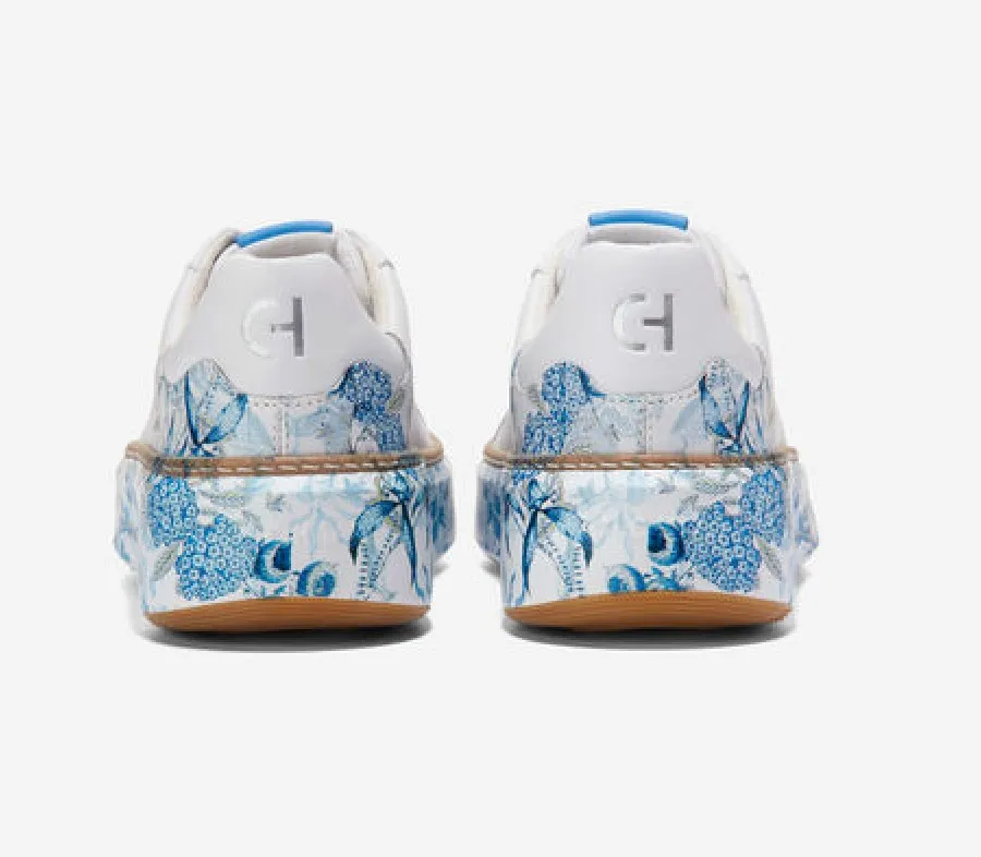 WOMEN'S COLE HAAN GRANDPRØ TOPSPIN SNEAKER | OPTIC WHITE / BLUE TOILE