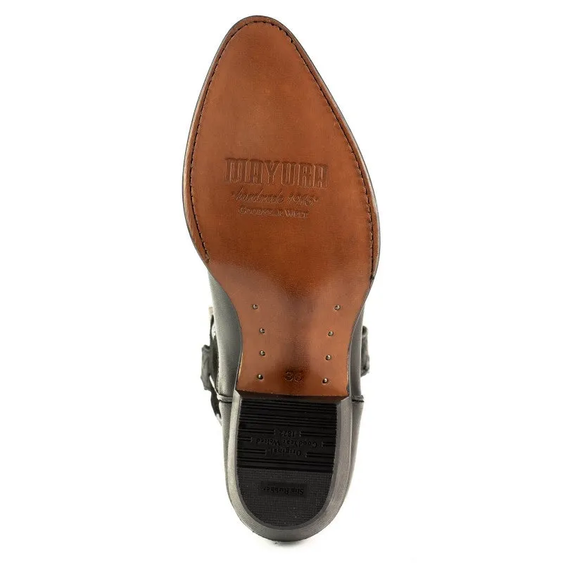 Women's Cowboy Boots in Brown Leather with Beige Suede Upper and Golden Wings 2666