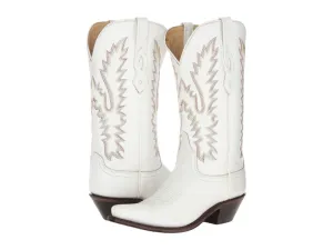 Women's Cowboy Country Western Boots Handmade White Leather LF1521E 