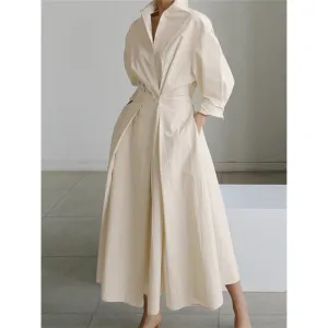 Women's Elegant Formal Shirt Dress | Midi