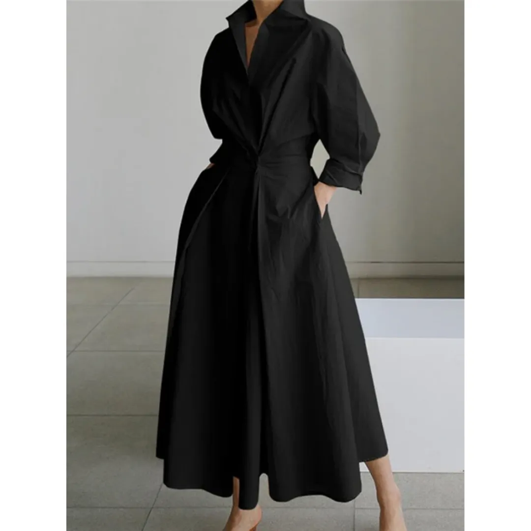 Women's Elegant Formal Shirt Dress | Midi
