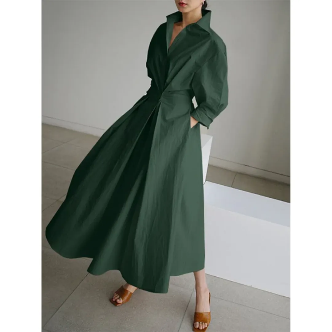 Women's Elegant Formal Shirt Dress | Midi
