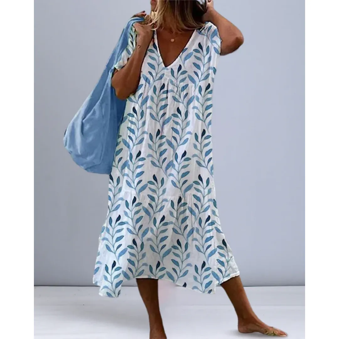Women's Oversized Floral Summer Dress | Midi