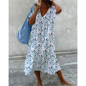 Women's Oversized Floral Summer Dress | Midi