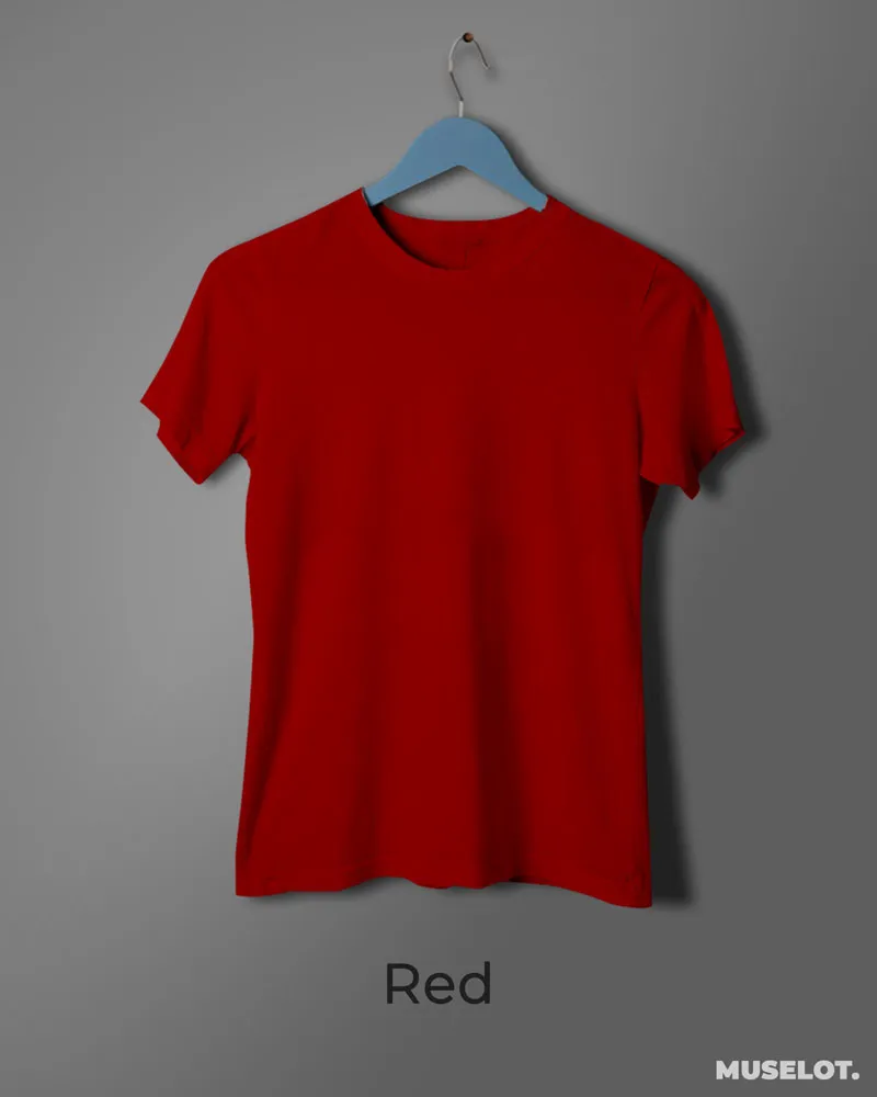 Women's plain red t shirt