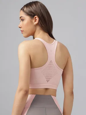 Women's racerback back laser detail sports bra