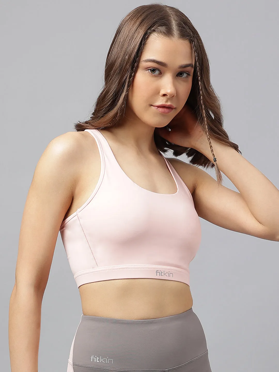 Women's racerback back laser detail sports bra