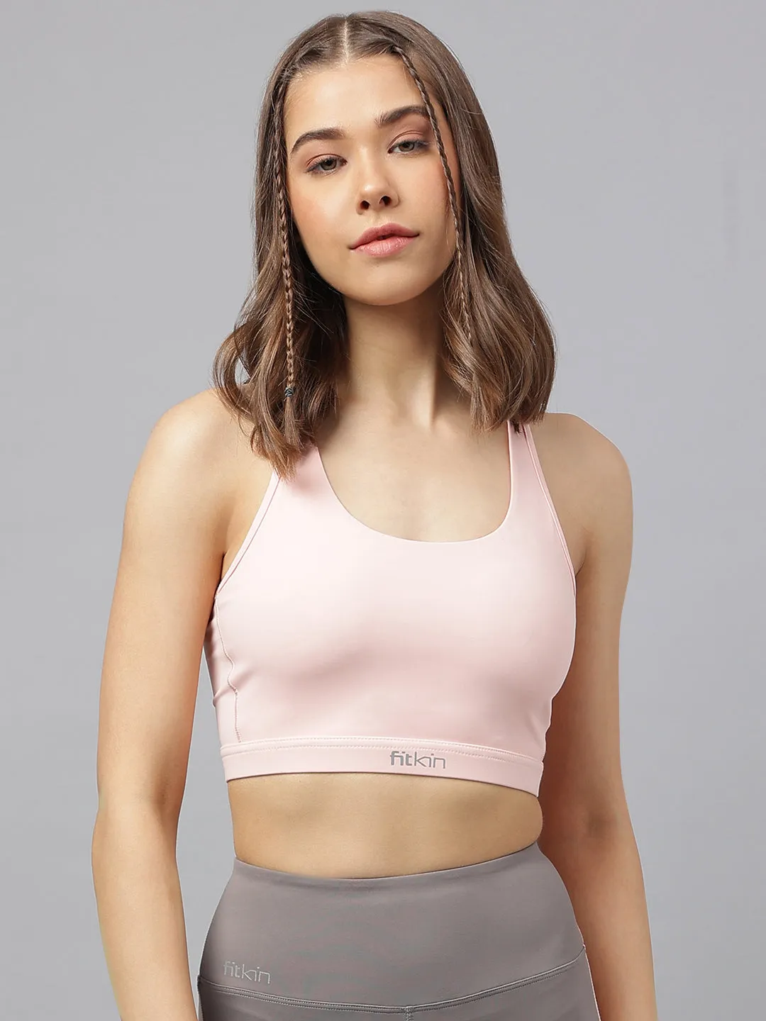 Women's racerback back laser detail sports bra