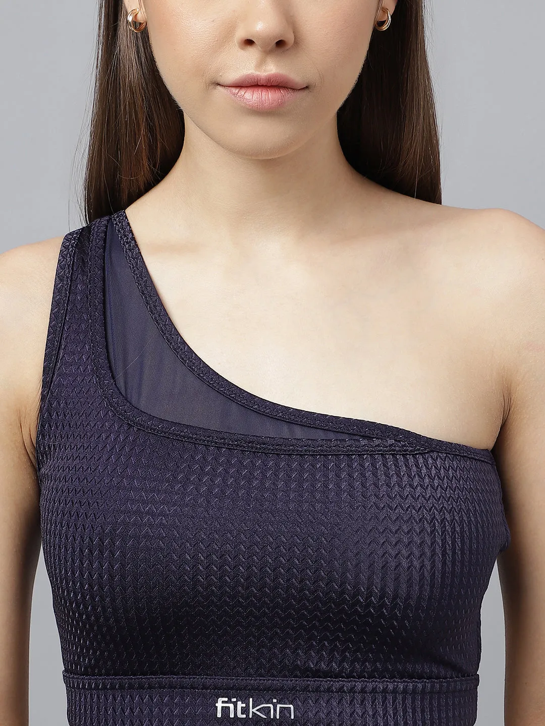 Women's self design one shoulder sports bra