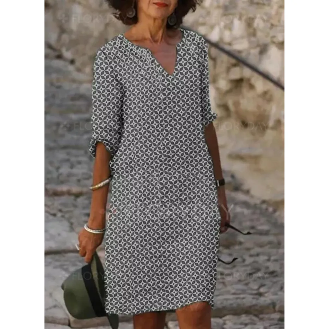 Women's Summer 3 4 Sleeves Dress | Mini