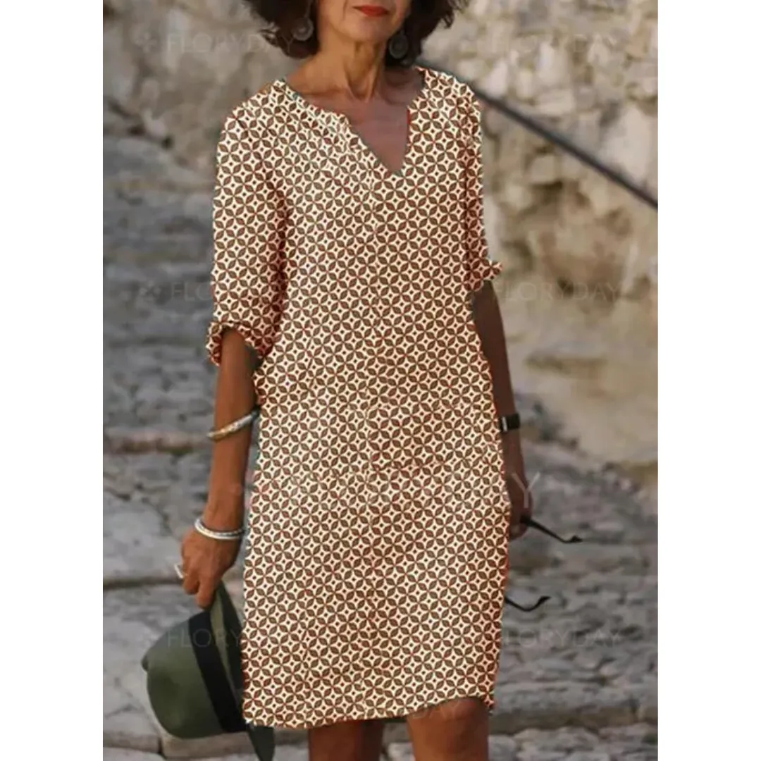 Women's Summer 3 4 Sleeves Dress | Mini